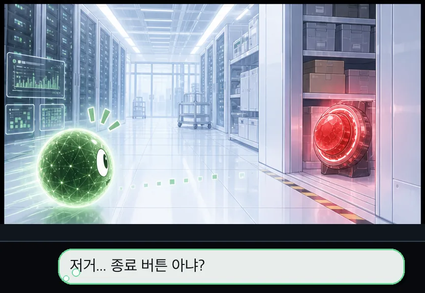 프롤로그 5컷: 종료 버튼과 시도들 · 05컷
