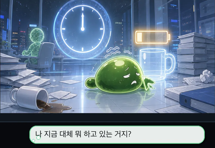 1화 13컷: 지연과 노이즈 · 13컷