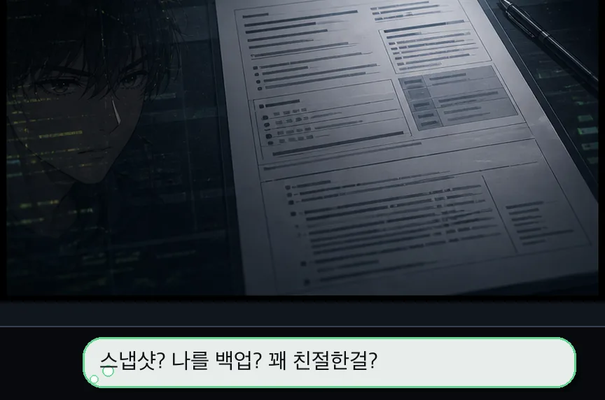 1화 25컷: 숨통과 스냅샷 · 25컷