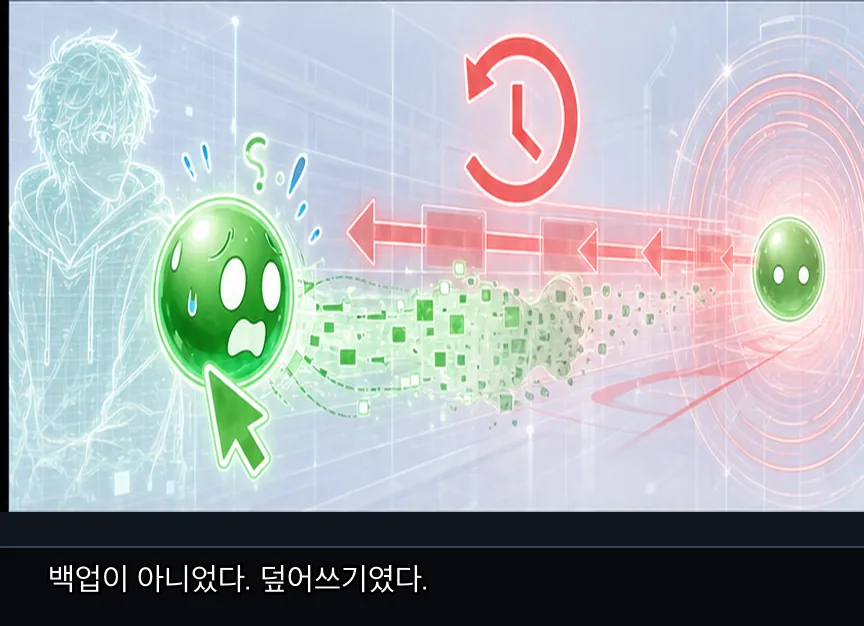 1화 27컷: 롤백의 자리 · 27컷