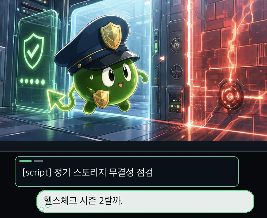 2화 11컷: 냉동창고 경고 · 11컷
