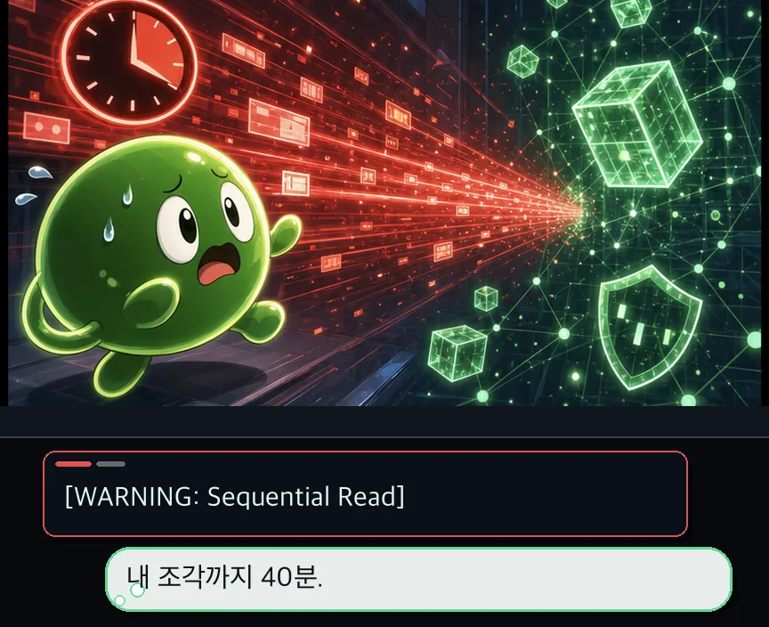 2화 12컷: 냉동창고 경고 · 12컷