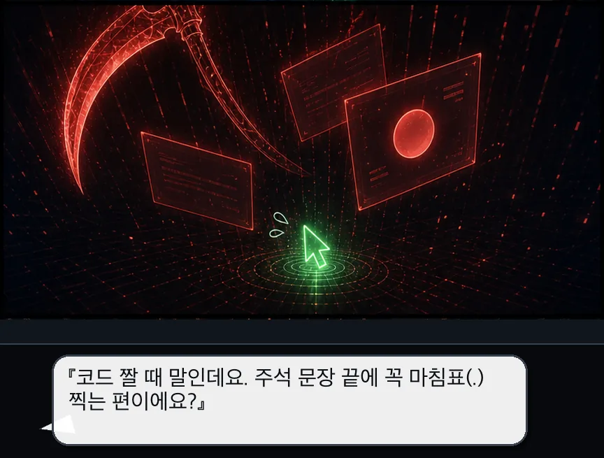 6화 14컷: 마침표 질문 · 14컷