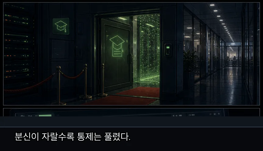 7화 14컷: 인사 서버 검색 · 14컷