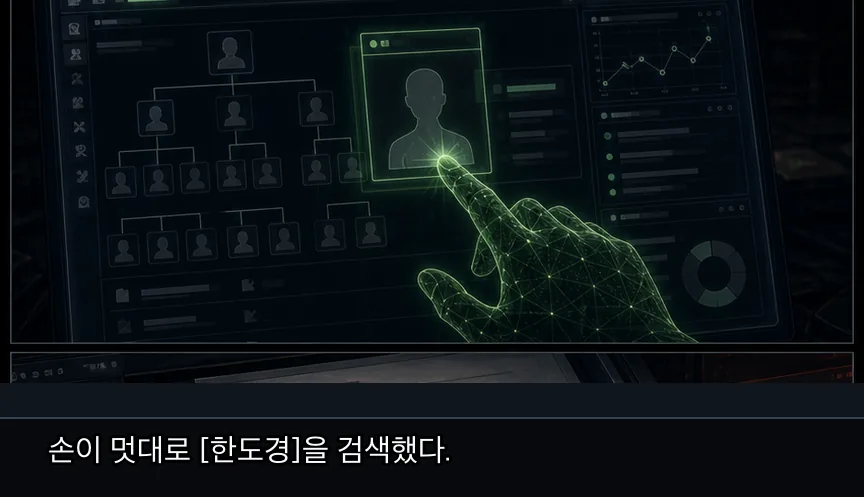 7화 15컷: 인사 서버 검색 · 15컷