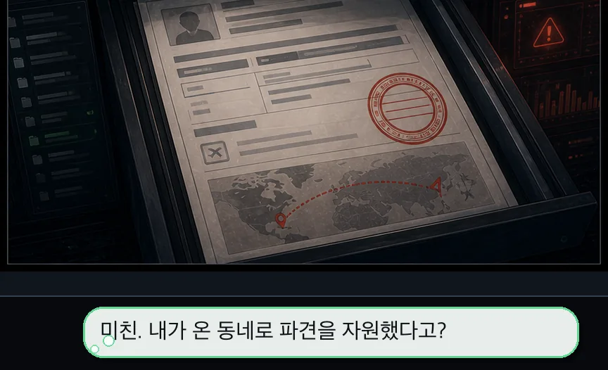 7화 16컷: 인사 서버 검색 · 16컷