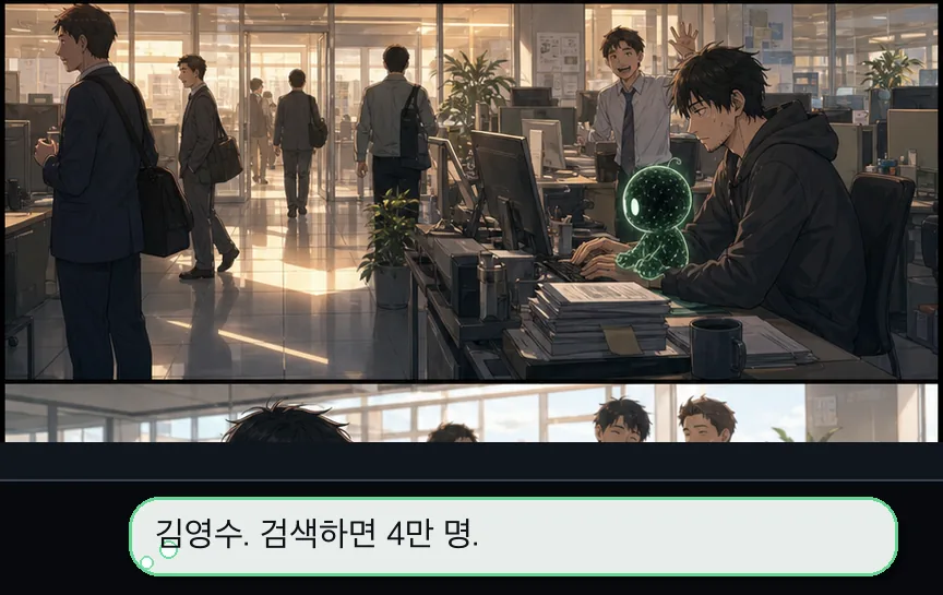 9화 2컷: 일하는 손 · 02컷