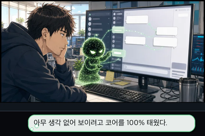 9화 13컷: 출근 연극 · 13컷