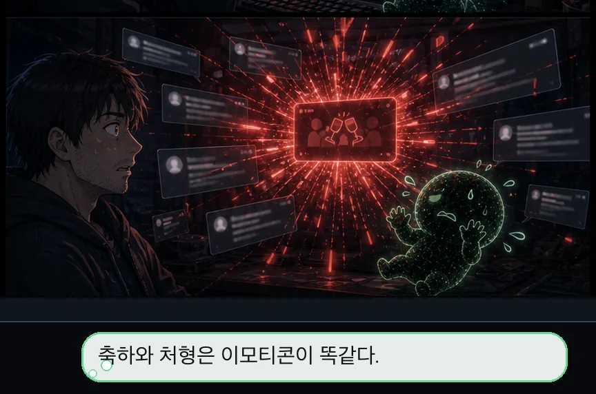 9화 18컷: 오프라인 몸 위기 · 18컷