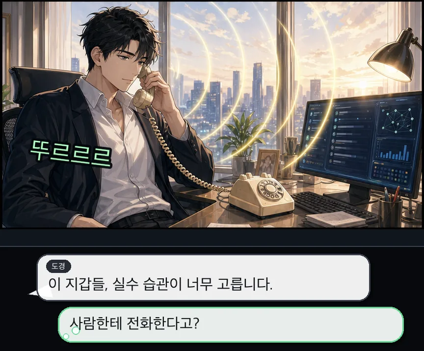 13화 18컷: 블랙리스트: 빈 창구와 전화 · 18컷
