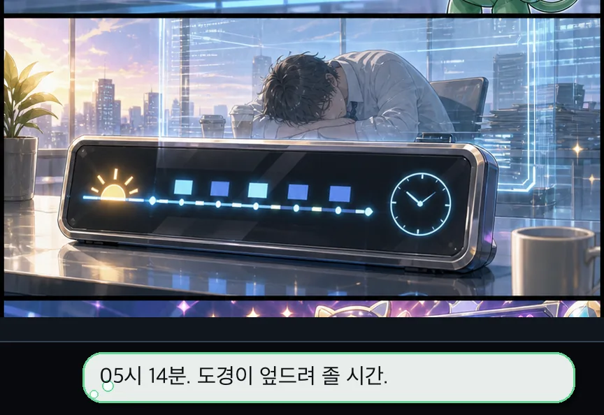 14화 7컷: 첫 블록과 이름표 · 07컷