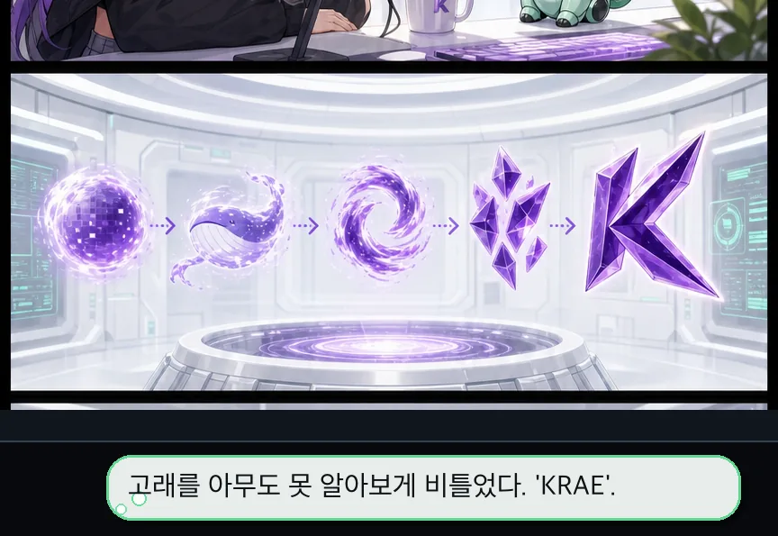 14화 10컷: 고래에서 KRAE로 · 10컷