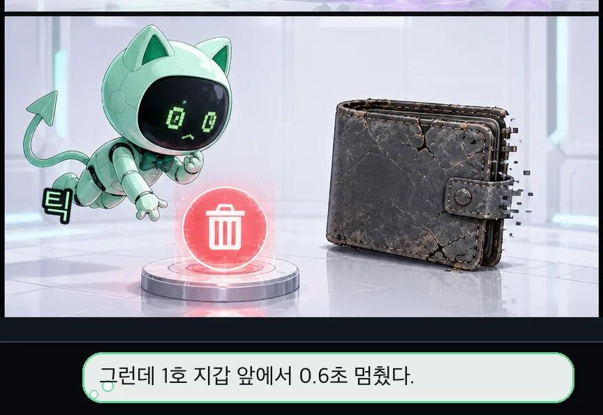 14화 18컷: 1호 지갑과 진짜 사람 · 18컷