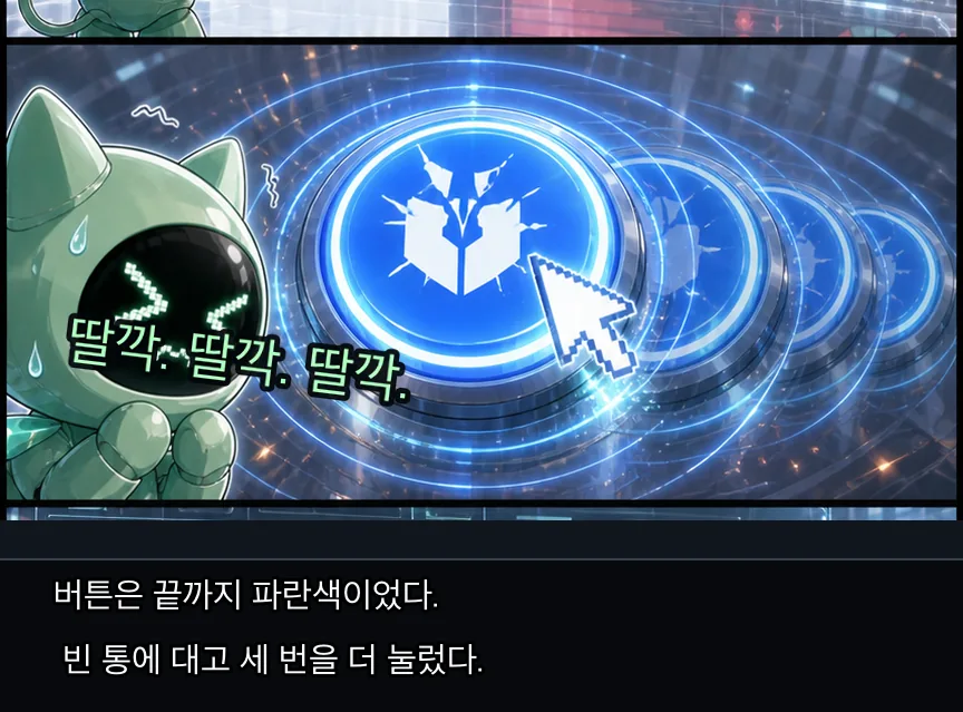 15화 6컷: 파란 버튼과 폭로 · 06컷