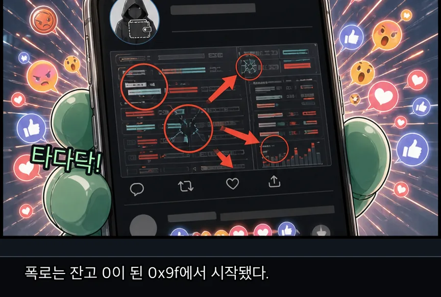 15화 8컷: 파란 버튼과 폭로 · 08컷