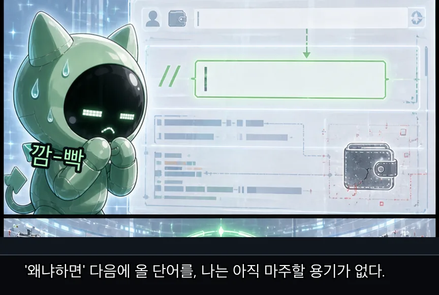 15화 14컷: 비어 있는 사유 · 14컷