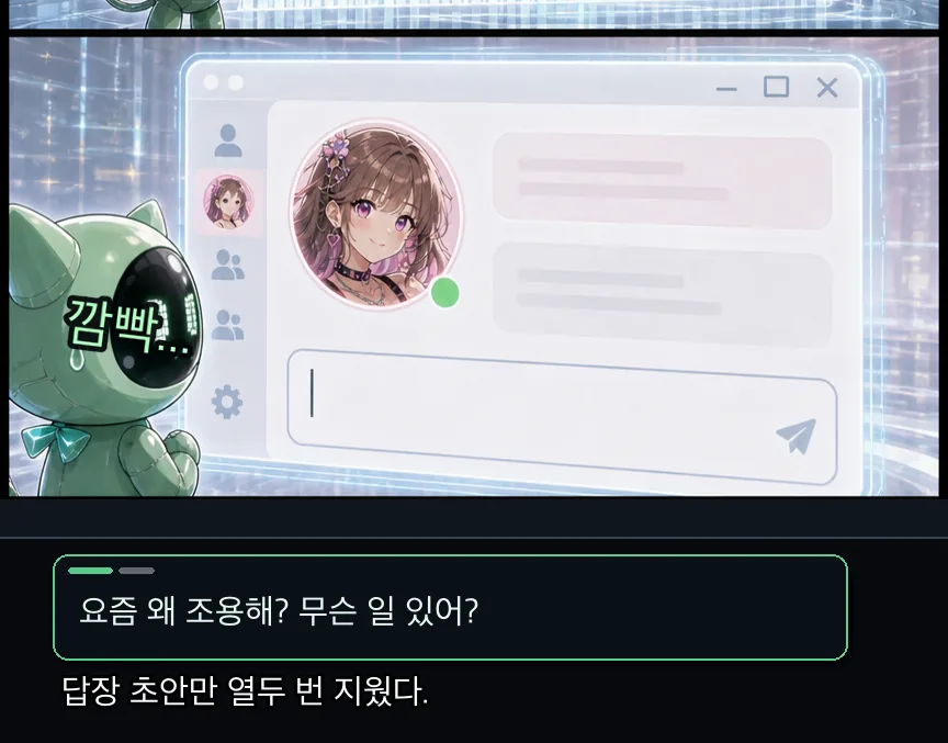 17화 14컷: 답하지 못한 손 · 14컷