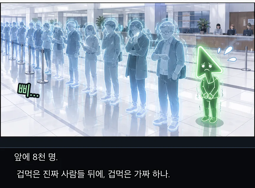 18화 8컷: 연합군과 대기열 · 08컷