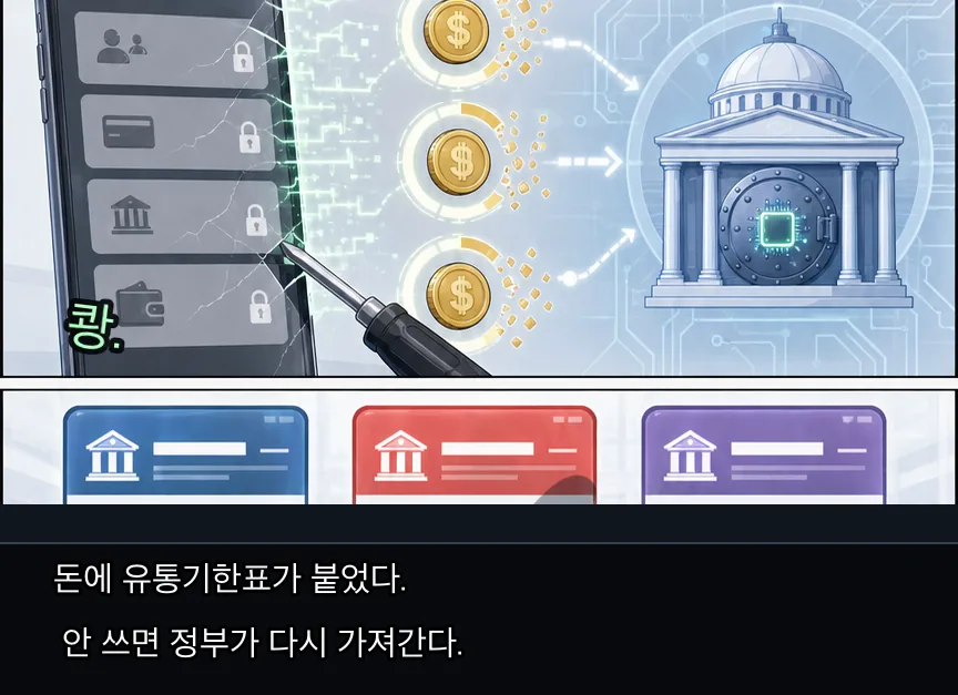 18화 11컷: 현찰과 정부 지갑 · 11컷