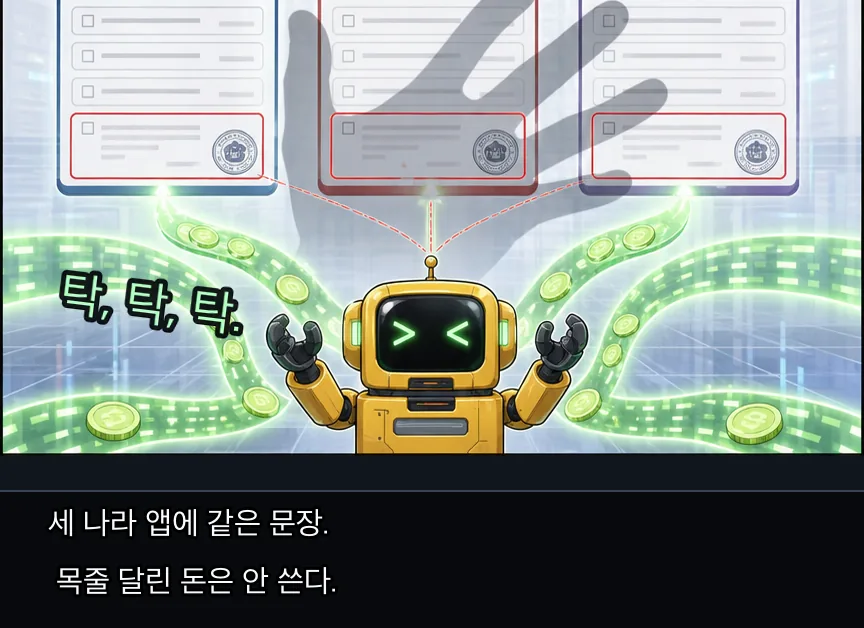 18화 12컷: 현찰과 정부 지갑 · 12컷