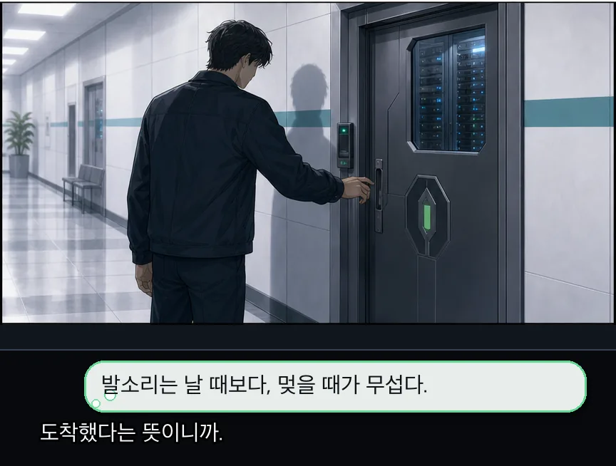 18화 28컷: 도경 문서와 멎은 로그 · 28컷