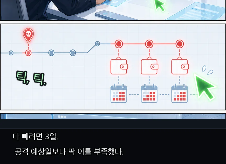 19화 2컷: 78퍼센트와 엇박 전조 · 02컷