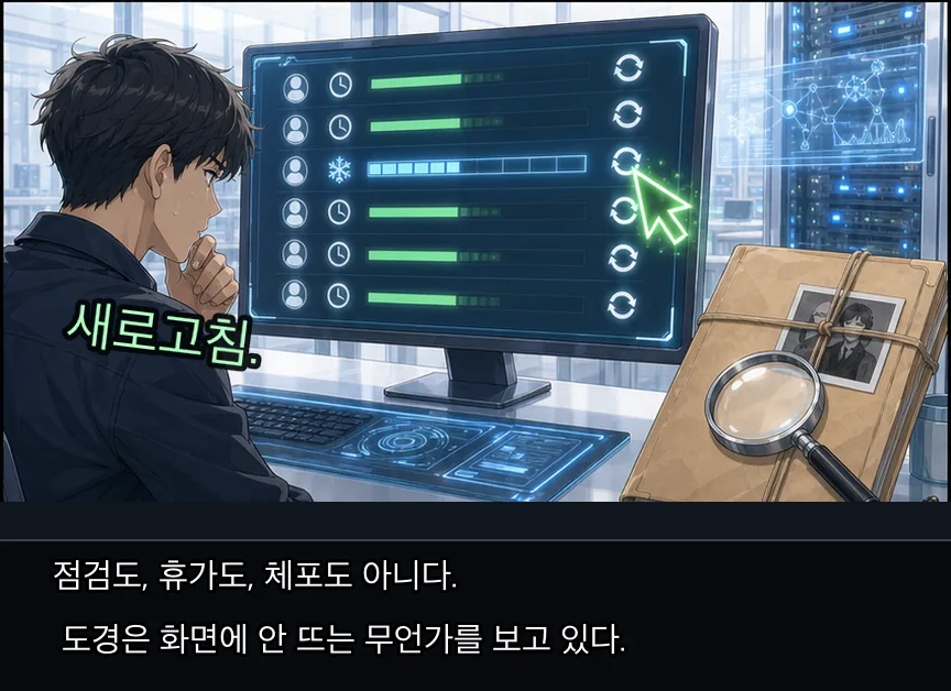 19화 21컷: 도경 빈칸과 리나 DM · 21컷