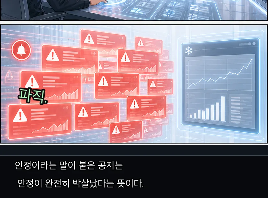 20화 2컷: 여섯 창과 무너지는 선 · 02컷