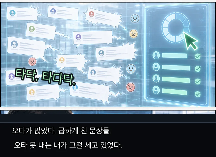 20화 11컷: 숫자 대신 손 · 11컷