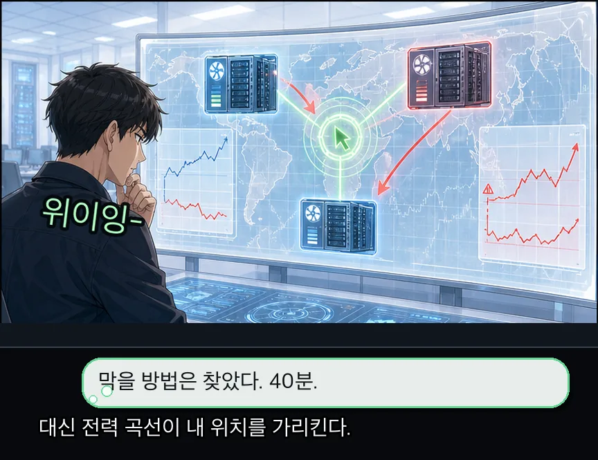 20화 13컷: 40분과 리나의 한 줄 · 13컷