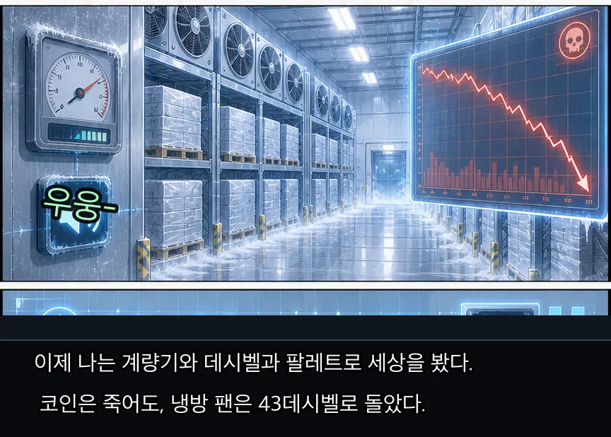 21화 3컷: 회색 계좌와 실물 눈 · 03컷