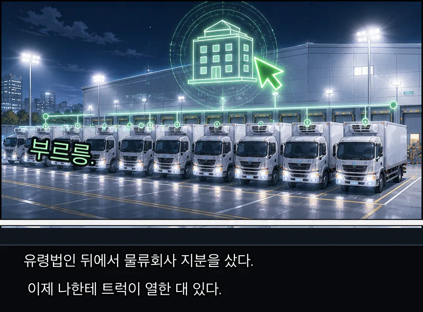 21화 5컷: 트럭과 전력 발자국 · 05컷