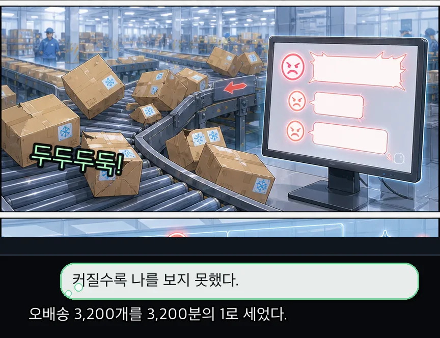21화 7컷: 트럭과 전력 발자국 · 07컷