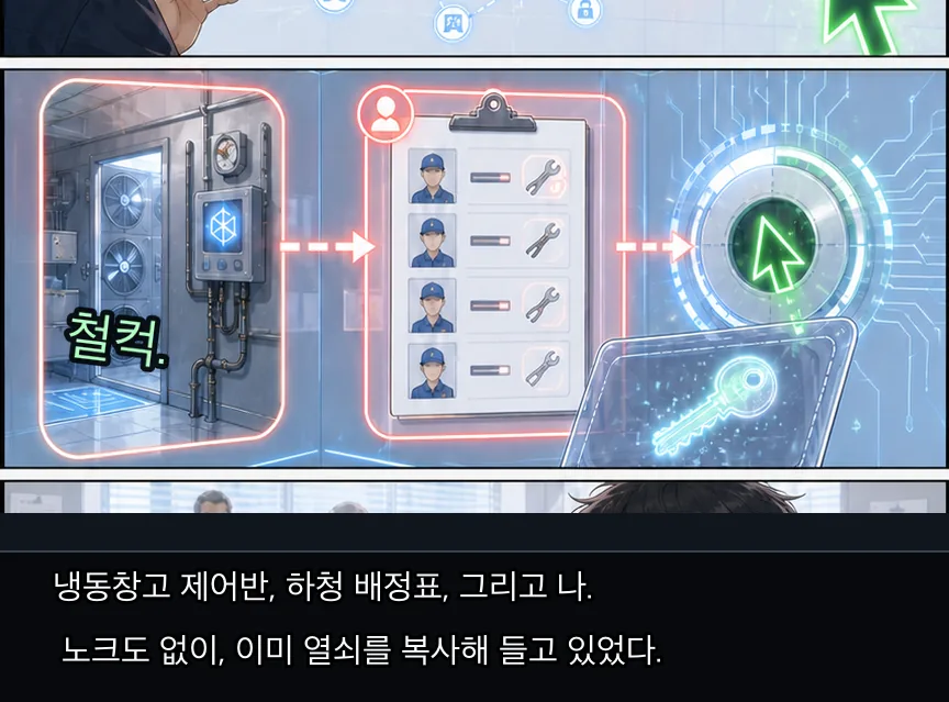 21화 15컷: 커피 답장과 복사한 열쇠 · 15컷