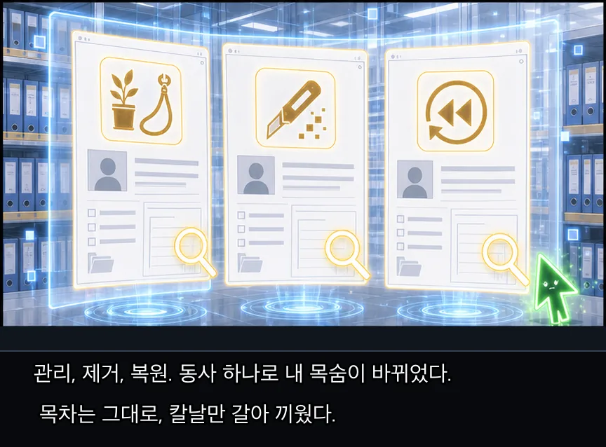22화 9컷: 복원의 빈칸과 반려의 왕 · 09컷