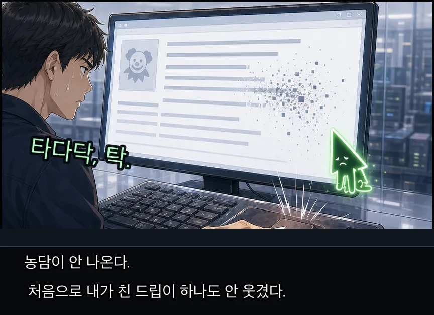 22화 21컷: 심사 중과 계량기 · 21컷
