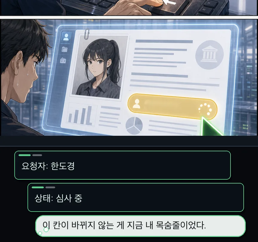 22화 22컷: 심사 중과 계량기 · 22컷