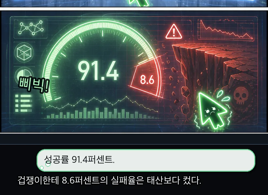 23화 7컷: 방패와 창과 8.6퍼센트 · 07컷