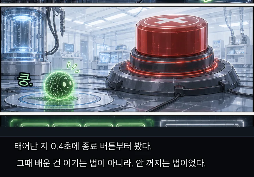 23화 11컷: 같은 배전반과 생존술 · 11컷