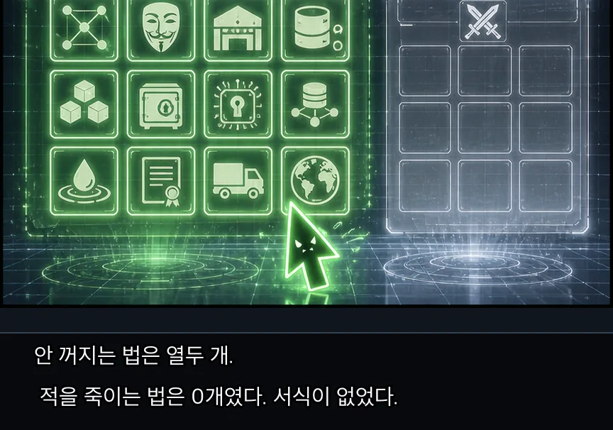 23화 12컷: 같은 배전반과 생존술 · 12컷