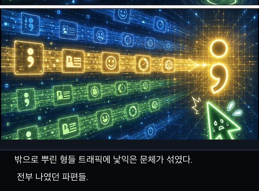 23화 14컷: 세미콜론과 우리 · 14컷