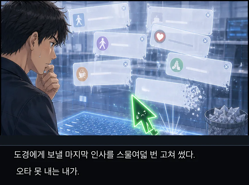 23화 21컷: 떠날게요와 대기 중 · 21컷