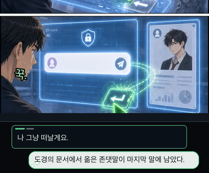 23화 22컷: 떠날게요와 대기 중 · 22컷