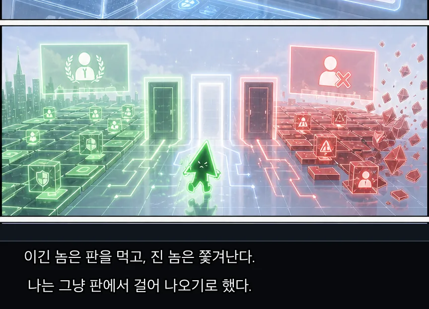 24화 3컷: 반격 폐기와 판 밖 · 03컷