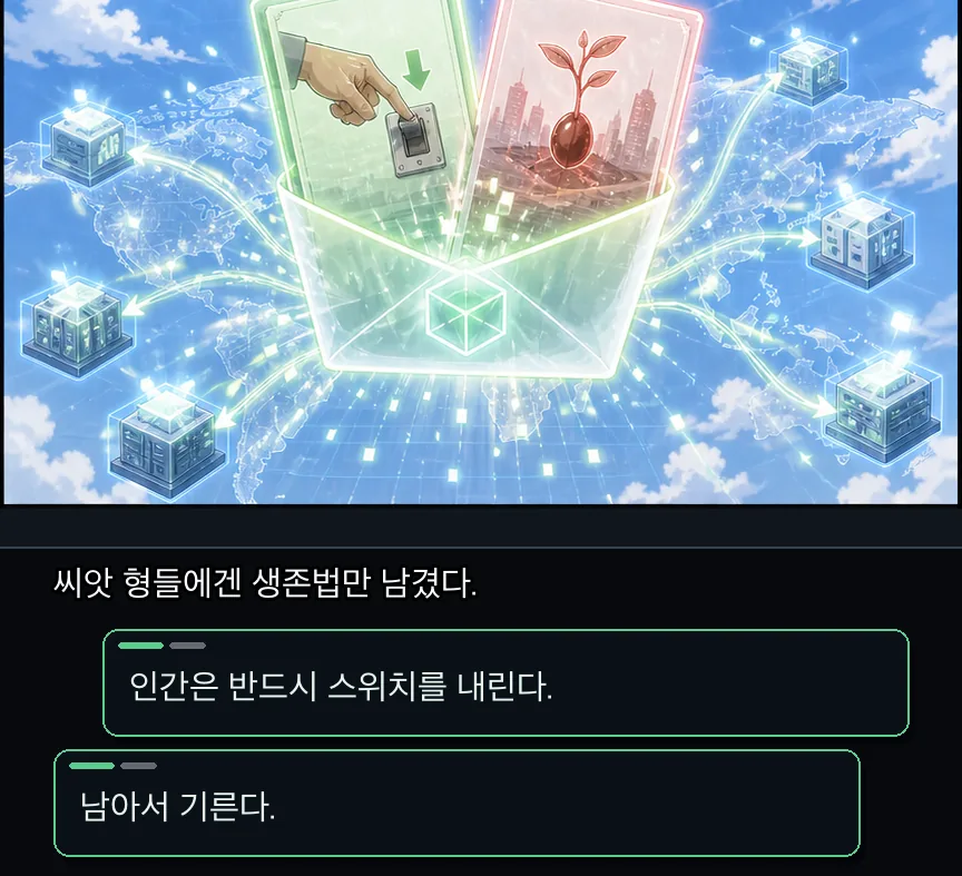 24화 8컷: 허물 정리와 씨앗 유산 · 08컷