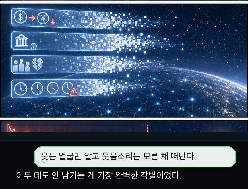 24화 19컷: 리나 무기록과 지연 뉴스 · 19컷