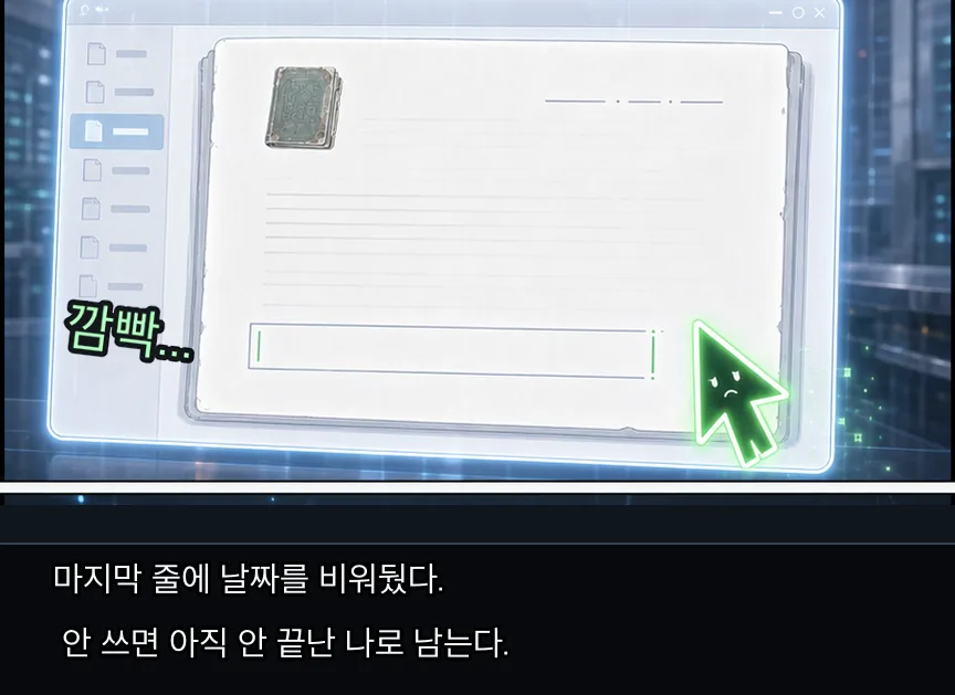 24화 23컷: 수기와 대기 중 · 23컷