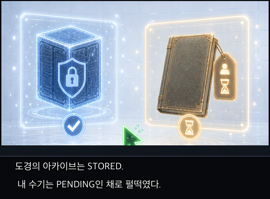 에필로그 · 등불 21컷: STORED와 PENDING · 21컷
