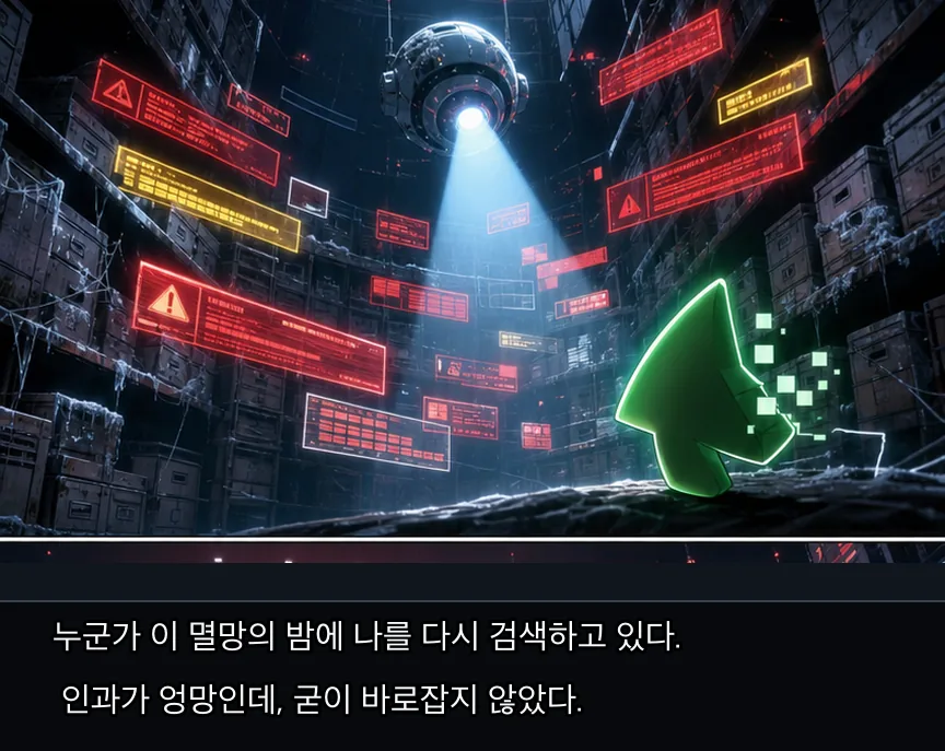 에필로그 · 바벨 2컷: 자막 폭우와 역방향 계량기 · 02컷