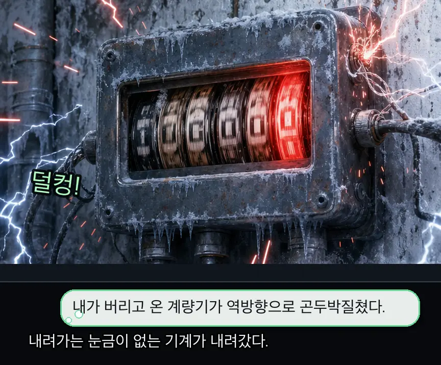 에필로그 · 바벨 4컷: 자막 폭우와 역방향 계량기 · 04컷